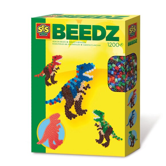 New in Box SES Creative Iron on Beads Set-Dinosaurs T-Rex1200 Pcs For Age 5+ - Picture 1 of 15